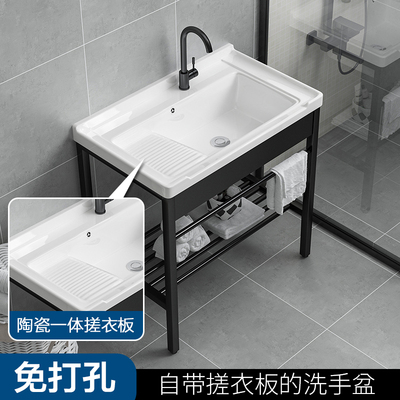 Chậu rửa để ban công Bồn giặt inox có bàn giặt Chậu rửa tích hợp bàn giặt Chậu rửa bàn giặt nhà vệ sinh gia đình