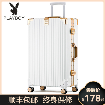 Hộp đựng vali Playboy nữ 24 inch nam bánh xe đa năng du lịch 26 khẩu 20 bao da đựng đồ bền