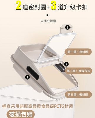 Giá để đồ trong nhà bếp cung cấp cho hộ gia đình thùng gạo lớn hiện vật khác nhau tiết kiệm không gian đồ dùng tủ được khuyên dùng