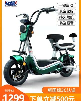 Tiêu chuẩn quốc gia mới xe điện bình ắc quy 48V xe đạp điện đôi pin lithium xe tay ga nhỏ xe hai bánh nữ