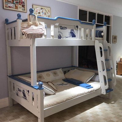 Star cable giường trẻ em gỗ rắn cao và thấp giường mẹ giường bé trai giường tầng nội thất phòng ngủ kết hợp giường tầng biệt thự đẹp