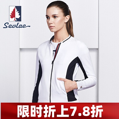 SEVLAE Saint Fry đích thực mùa xuân và mùa hè phần mỏng của phụ nữ áo khoác len dệt kim cổ đứng F112685508