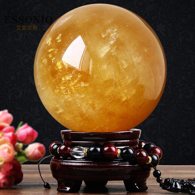 Tự nhiên citrine bóng mở quà trang trí nhà trang trí phòng khách quà tặng đồ thủ công trang trí nhà spar