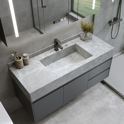 Slate tích hợp chậu rửa hiện đại tối giản nhẹ nhàng sang trọng tủ phòng tắm kết hợp chậu rửa chậu rửa nhà vệ sinh bộ chậu rửa
