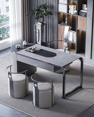 Ban công bàn trà đĩa đá bàn trà ánh sáng sang trọng nghệ thuật tối giản hiện đại sáng tạo văn phòng kung fu tối giản bàn ghế kết hợp