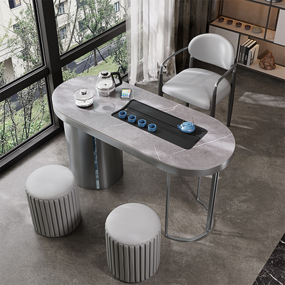 Ban công bàn ghế nhỏ kết hợp bàn trà kung fu gia đình hiện đại đơn giản nhẹ nhàng sang trọng Bàn trà đá phiến nhỏ 1,2 m