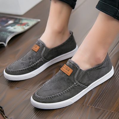 Giày lười thể thao một bước không có dây giày sneaker nam giày vải mùa hè giày lười mùa hè không có dây buộc giày nam sản xuất tại nhà