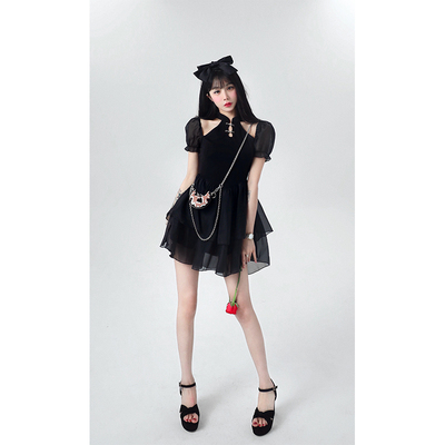 Váy trung quốc mới của dì Barbie nữ mùa hè thiết kế mới váy xương cá hot girl váy ngắn váy tutu công chúa