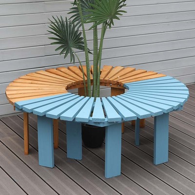 Ghế công viên gỗ chống ăn mòn băng ghế ngoài trời băng ghế gỗ rắn ghế thư giãn sân vườn xung quanh băng ghế vườn ban công kệ hoa