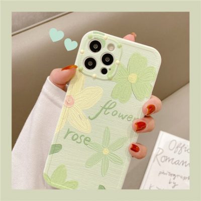 Thích hợp cho Apple 12promax vỏ điện thoại di động iphone 11 sơn dầu tươi hoa xsmax net đỏ nữ mẫu 7p / 8plus chống rơi bao gồm tất cả các xr phong cách hàn quốc mới x vỏ mềm 13pro vỏ điện thoại 13