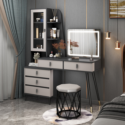 Bàn trang điểm sang trọng nhẹ phòng ngủ bàn trang điểm tối giản hiện đại căn hộ nhỏ 2021 mới tích hợp tủ đựng đồ cao cấp