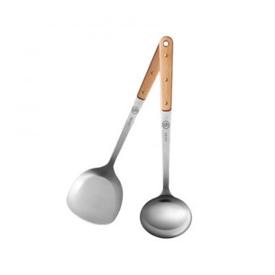 Mei's Zhewu Bộ thìa xẻng inox 304 xào dụng cụ nhà bếp Bộ thìa xào nồi chảo chống dính Bộ thìa xào