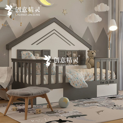 Giường trẻ em bằng gỗ rắn giường bạch dương giường đôi mẹ đơn giản ngăn kéo lưu trữ giường phòng ngủ tùy chỉnh đồ nội thất binjuna