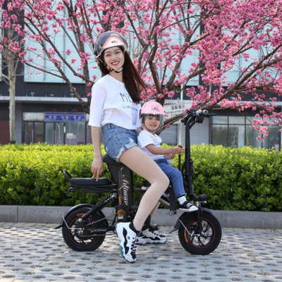Chính hãng vĩnh viễn đưa bé đi đón trẻ em mới tiêu chuẩn quốc gia xe đạp gấp mẹ - con bố mẹ - con ô tô điện nhỏ chạy pin