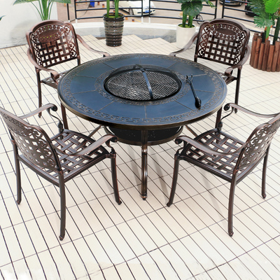 Bàn ghế nhôm đúc ngoài trời kết hợp sân thượng sân vườn ngoài trời sân vườn thư giãn ngoài trời Châu Âu bàn ghế sắt