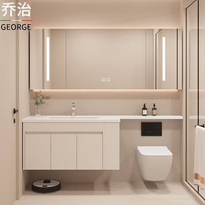Đá nhân tạo Corian đá phiến một chậu phòng tắm tủ kết hợp chậu rửa phòng tắm trang điểm tùy chỉnh