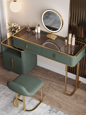 Bàn trang điểm cao cấp nhẹ sang trọng tủ lưu trữ tủ đầu giường một phòng ngủ tối giản hiện đại Bàn trang điểm bằng gỗ nguyên khối mới 2022