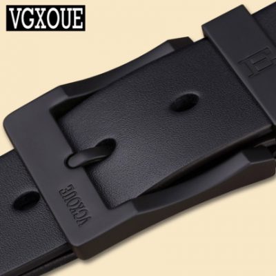 VGXOUE thắt lưng nam da thường khóa kim loại thắt lưng thủ công thắt lưng nam lớp đầu da bò nguyên chất thanh niên quần trung niên thắt lưng nam