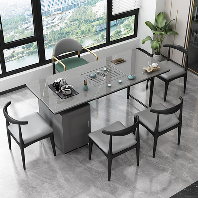 Bàn trà Slate Kung Fu kết hợp bàn ghế văn phòng hiện đại đơn giản Bàn trà văn phòng nhỏ ban công bàn trà sang trọng bộ bàn trà tất cả trong một