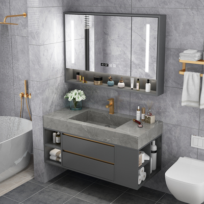 Slate tích hợp chậu rửa tủ phòng tắm thông minh kết hợp hiện đại tối giản nhẹ nhàng chậu rửa sang trọng chậu rửa tủ tủ phòng tắm