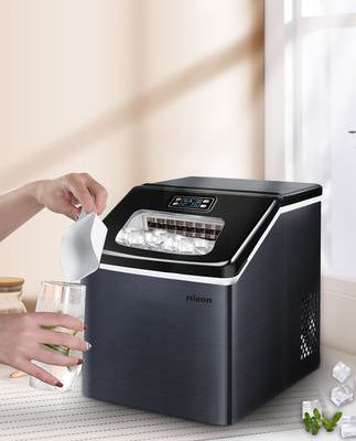 Máy làm đá Wellcome Cửa hàng trà sữa nhỏ thương mại 25 / 30KG Máy làm đá viên vuông gia đình tự động mini