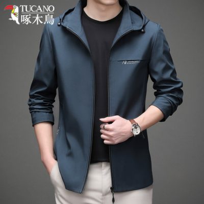 Woodpecker Áo khoác mùa xuân của nam giới 2022 Mới của nam giới Áo khoác thường của nam giới trung niên Mùa xuân và mùa thu Thương hiệu nam giới mỏng mặc mùa xuân