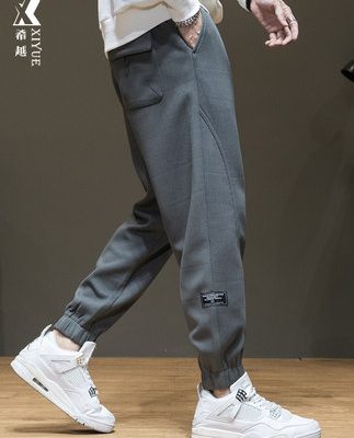 Quần thể thao Waffle Quần thể thao của nam giới Mùa hè mỏng của nam giới Cỡ lớn Quần nam giới mùa xuân và mùa thu Quần âu nam hợp thời trang