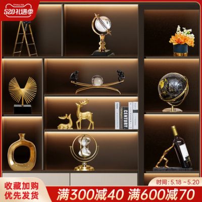 Ánh sáng sang trọng hàng thủ công sáng tạo phòng khách tủ rượu tủ sách giá sách bàn tủ tivi đồ trang trí nhà cao cấp đồ trang trí