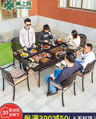 Bàn ghế nhôm đúc ngoài trời sân ngoài trời sân vườn ngoài trời sân vườn giải trí bàn ghế sắt