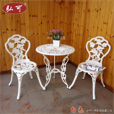 Bàn ghế nhôm đúc phong cách Châu Âu ngoài trời Bộ bàn ghế cà phê sân trong ban công nhỏ vườn thư giãn trong nhà Giang Tô, Chiết Giang và Thượng Hải