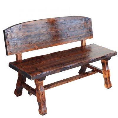 Gỗ rắn công viên băng ghế trong sân chống ăn mòn gỗ trở lại ghế công viên băng ghế ngoài trời ban công băng ghế thư giãn