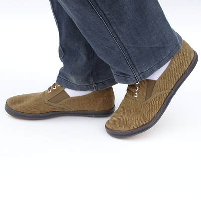 Giày bố cao su thô nam giới Sơn Đông giày đi bộ đế mềm thoải mái giày đi bộ đơn giản giày dép đế rộng giày vải Bắc Kinh