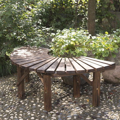 Chống ăn mòn gỗ bàn hoa công viên ghế băng ngoài trời ghế băng ghế ngoài trời rắn ghế băng ghế cây vòng bảng vườn ban công hoa đứng