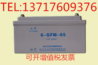 Pin Taihang 6-GFM-65 đèn đường phòng máy tính năng lượng mặt trời chì-axit thiết bị chữa cháy không cần bảo trì 12V65AH