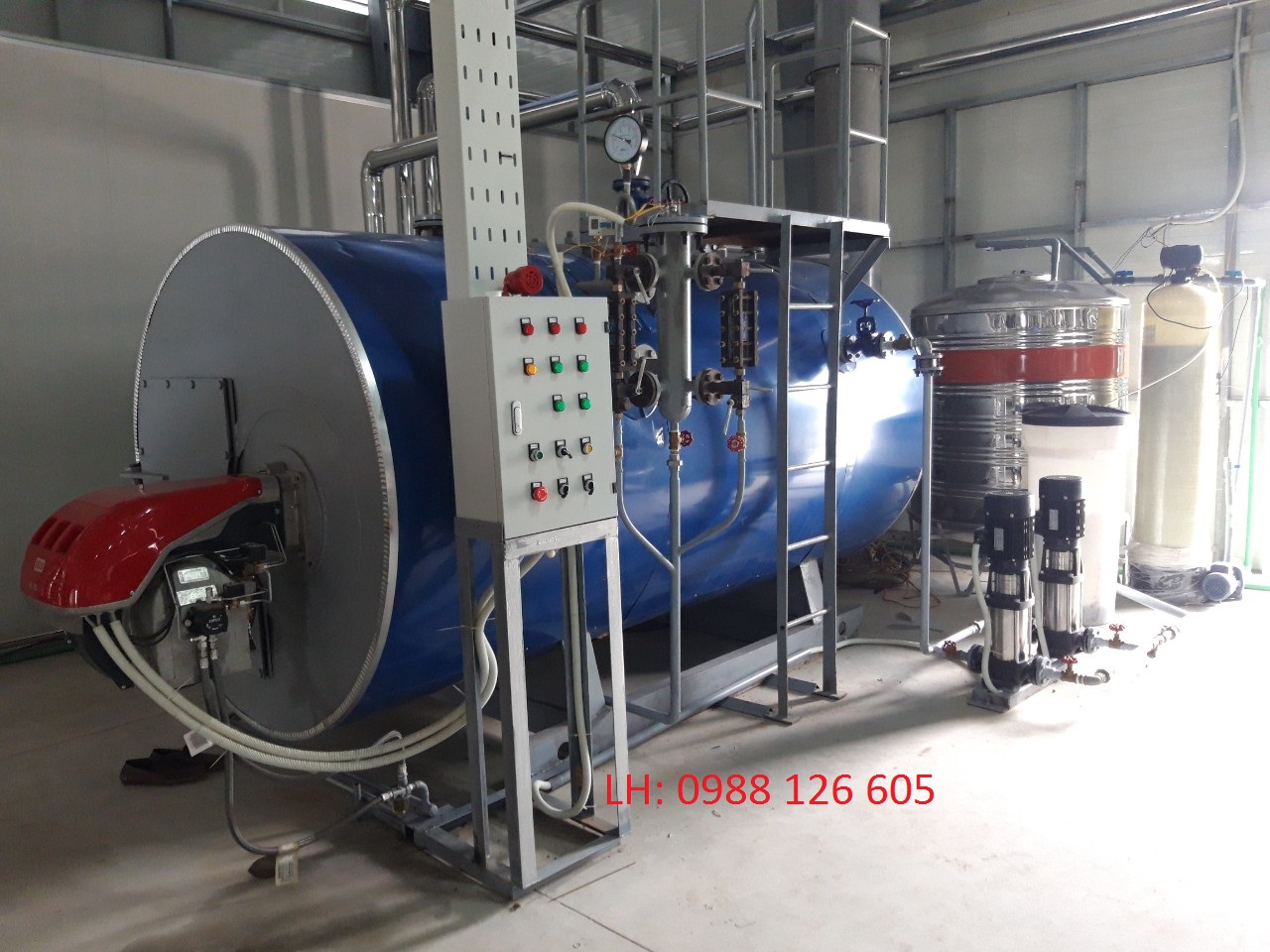 Lò hơi đốt dầu 1 tấn