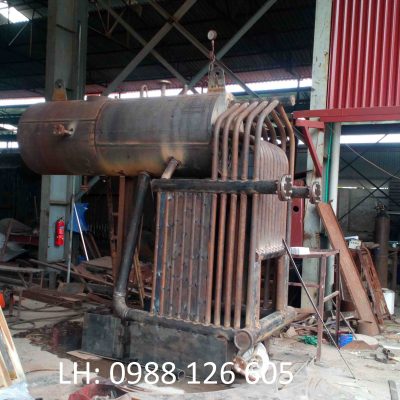 Nồi hơi đốt than củi 750 kiểu nằm