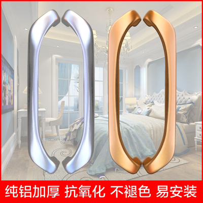 Tay nắm cửa trượt hạng nặng bằng nhôm nguyên chất sang trọng mới tay nắm cửa trống tay cầm lớn tay nắm ban công cửa nhà bếp tay nắm cửa trượt