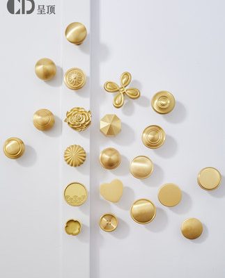 Một lỗ ngăn tủ bằng đồng thau cửa ngăn kéo tủ giày tay nắm cửa hiện đại tối giản tối giản tất cả bằng đồng Bắc Âu rắn vàng tay cầm nhỏ