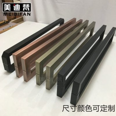 Tay nắm cửa kính tại chỗ tay nắm cửa trượt tay nắm cửa trượt bằng thép không gỉ tay nắm cửa đơn giản tay nắm cửa gỗ rắn màu đen mờ