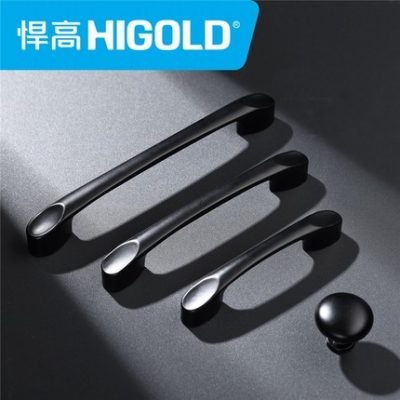HIGOLD / Tay nắm ngăn kéo tủ Higold tay nắm tủ quần áo màu đen Tay nắm cửa tủ Châu Âu hiện đại một lỗ nhỏ tay nắm