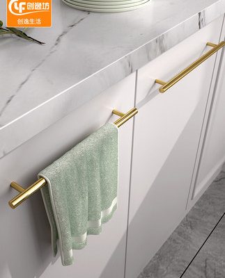 Tay nắm tủ quần áo vàng hiện đại tối giản lỗ đơn bằng đồng sáng màu sang trọng Ngăn kéo tủ phòng tắm kiểu Pháp bằng đồng nguyên chất Tay nắm cửa tủ bằng đồng nguyên chất