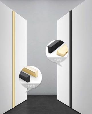 Tay nắm mở rộng cửa tủ quần áo một cánh cửa lên trên thông qua đầu khóa hiện đại tối giản màu đen vàng ánh sáng sang trọng tay nắm cửa tủ quần áo lớn