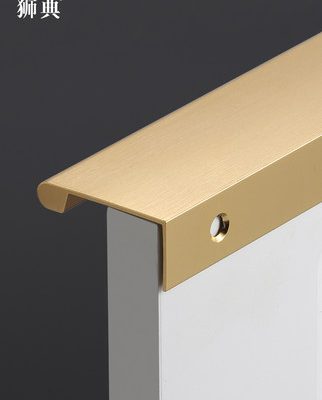 Tay nắm vô hình mở rộng màu đen cửa tủ tay nắm vàng hiện đại tối giản tủ quần áo màu đen tay nắm tủ tay nắm cửa ngăn kéo