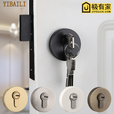 Khóa phụ màu đen khóa màu xanh lá cây đồng đôi khóa một mặt khóa phòng tắm truy cập khóa chống cháy cửa không tay khóa khóa cửa vô hình