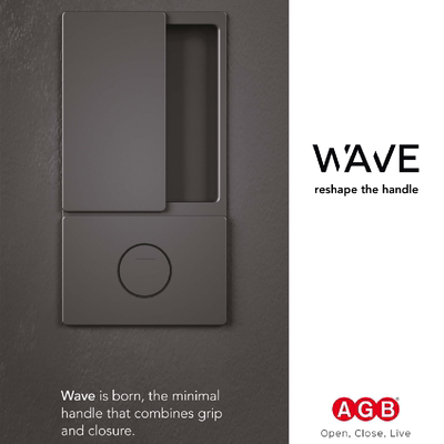 Nhập khẩu Ý AGB WAVE vô hình thiết kế không tay cửa trượt cửa trượt cửa trong nhà cửa xoay khóa cửa tối giản