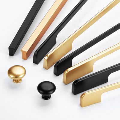 Tay nắm cửa tủ kéo dài Tủ quần áo hiện đại tối giản Châu Âu Tủ đựng quần áo màu đen vô hình Tay nắm ngăn kéo tủ quần áo