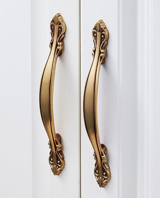 Old coppersmith đồng tất cả đồng đồng thau tủ quần áo vàng tay nắm cửa tủ ánh sáng ngăn kéo sang trọng tay cầm Châu Âu cổ điển retro