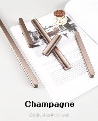 Hợp kim nhôm tay nắm mở rộng màu sâm panh hiện đại tối giản ánh sáng sang trọng ngăn kéo đẩy kéo tủ tủ quần áo tay nắm cửa 1,2 mét