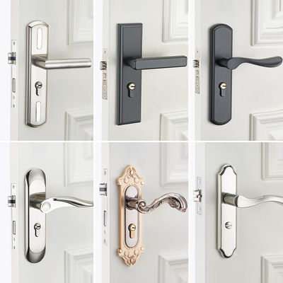 Khóa cửa nhà phòng ngủ phổ thông nội thất phòng hợp kim nhôm tay nắm khóa cửa phòng tắm khóa cửa gỗ kiểu cũ