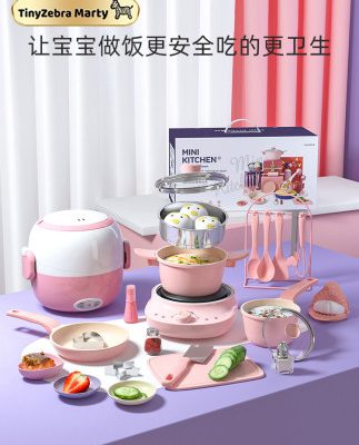 Bếp mini thật nấu ăn trọn bộ đồ chơi nấu ăn phiên bản thật đồ dùng nhà bếp trẻ em 6 tuổi 10 bé gái 8 sinh nhật 675